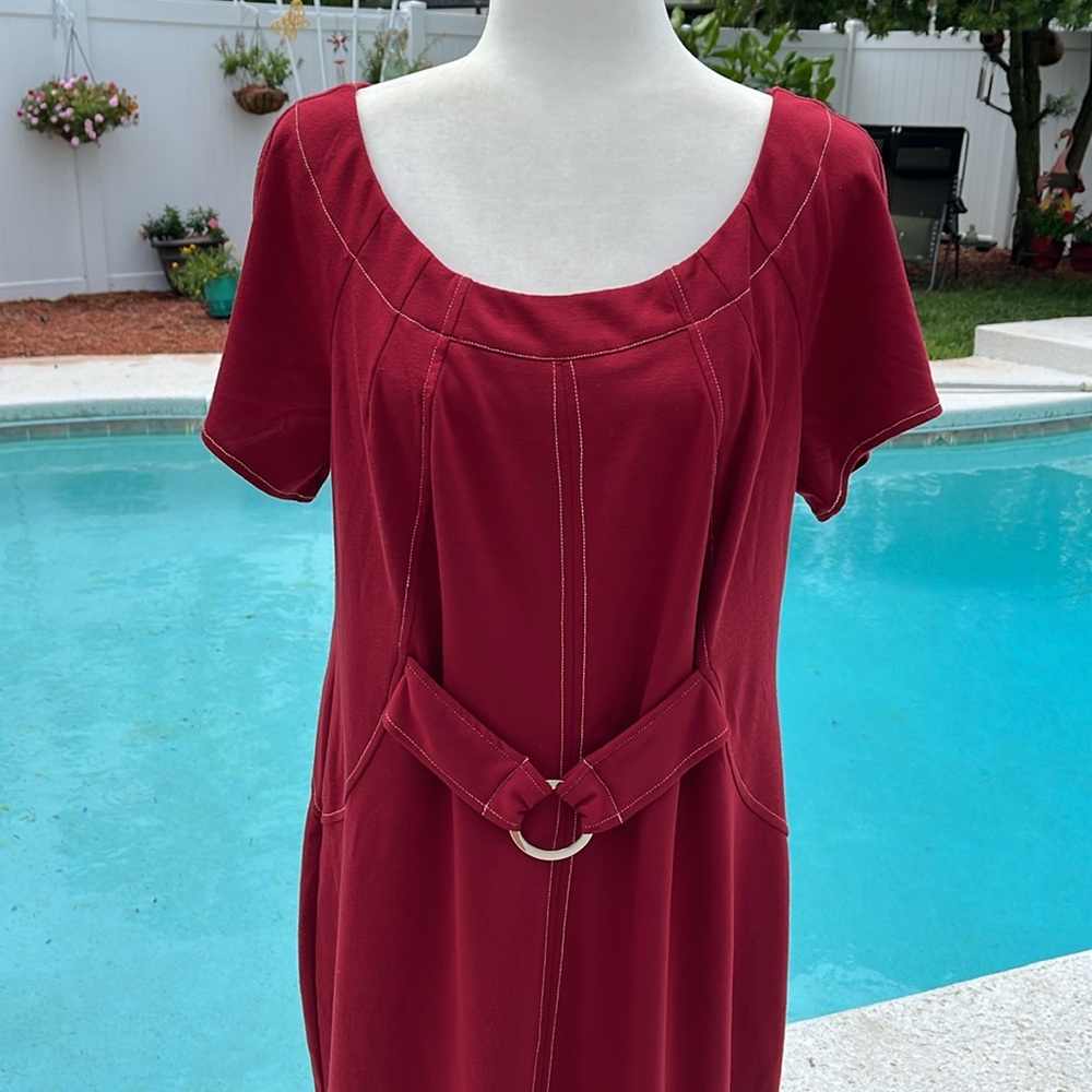 LANE BRYANT Ponte Short-Sleeve Crew-Neck Dress SZ: 14/16 nwt - Picture 3 of 13